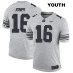 Youth NCAA Ohio State Buckeyes Keandre Jones #16 College Stitched Authentic Nike Gray Football Jersey DZ20D65HM